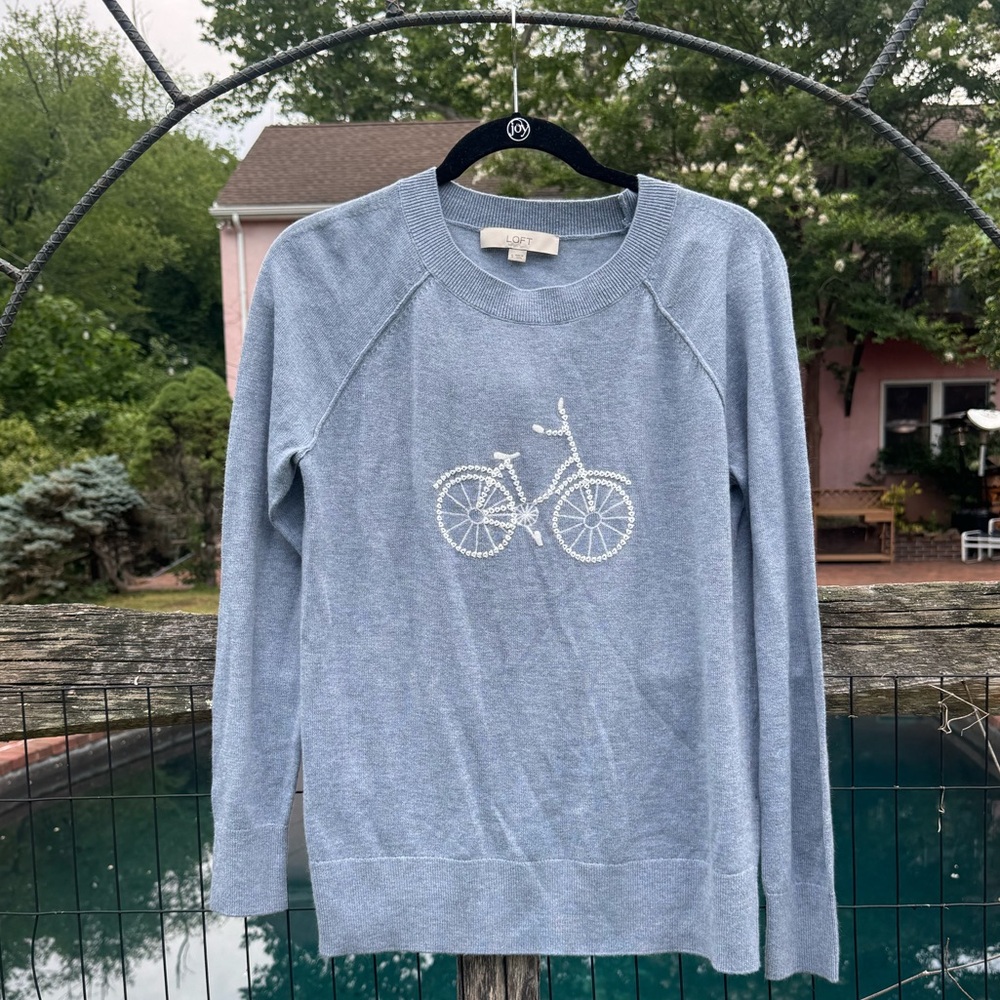 Loft Bicycle Embroidered Sweater